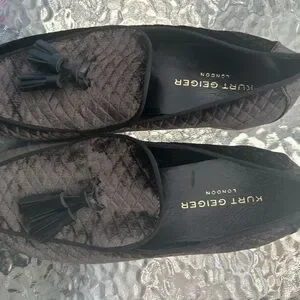 Kurt Geiger Elegant Brown Velvet Top Loafers with Tassels Kurt Geiger | Shoes | Kurt Geiger Elegant Brown Velvet Top  main image 2